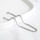 Fine Silver 925 Jewelry Bracelet Women Beads Chain Minimalist Bracelets