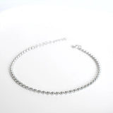 Fine Silver 925 Jewelry Bracelet Women Beads Chain Minimalist Bracelets