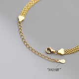 925 Silver Geometric Weaving Bracelet for Women