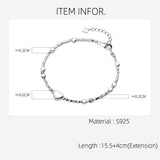 925 Sterling Silver Irregular Bracelet for Women
