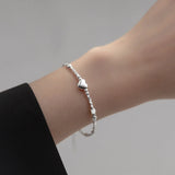 925 Sterling Silver Irregular Bracelet for Women