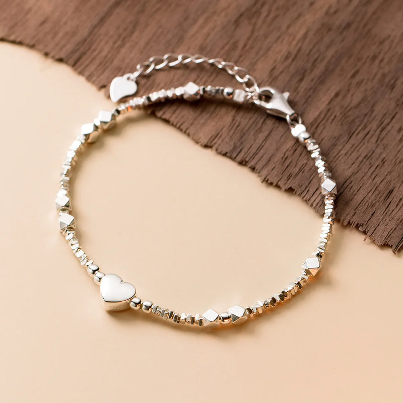 925 Sterling Silver Irregular Bracelet for Women
