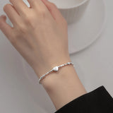 925 Sterling Silver Irregular Bracelet for Women