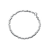 Sterling Silver Cube Bracelet for Women 925 Silver Geometry Bead