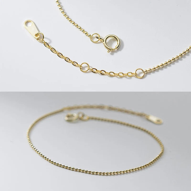 925 Sterling Silver Bead Bracelet for Women