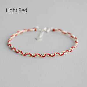 14K Filigree Line 925 Sterling Silver Rope Bracelets for Women