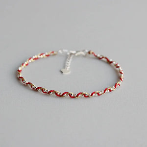 14K Filigree Line 925 Sterling Silver Rope Bracelets for Women