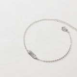 925 Sterling Silver Circle Bracelet for Women 3.5cm Paper Clip Design