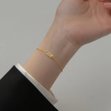 925 Sterling Silver Circle Bracelet for Women 3.5cm Paper Clip Design
