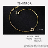 925 Sterling Silver Circle Bracelet for Women - Round Fine Jewelry