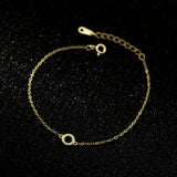 925 Sterling Silver Circle Bracelet for Women - Round Fine Jewelry