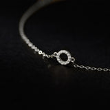 925 Sterling Silver Circle Bracelet for Women - Round Fine Jewelry