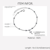 925 Sterling Silver Cross Bracelet with Match Ball Gypsophila for Women