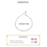 925 Sterling Silver Bracelet For Women Snake Layered Chain Jewelry