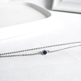 925 Sterling Silver Double Chain Ball Jewelry Bracelet For Women