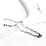 925 Sterling Silver Double Chain Ball Jewelry Bracelet For Women