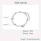 Heart 925 Sterling Silver Women's Bracelet - Silver 925 Jewelry