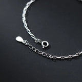 925 Sterling Silver Women's Hollow Chain Bracelet