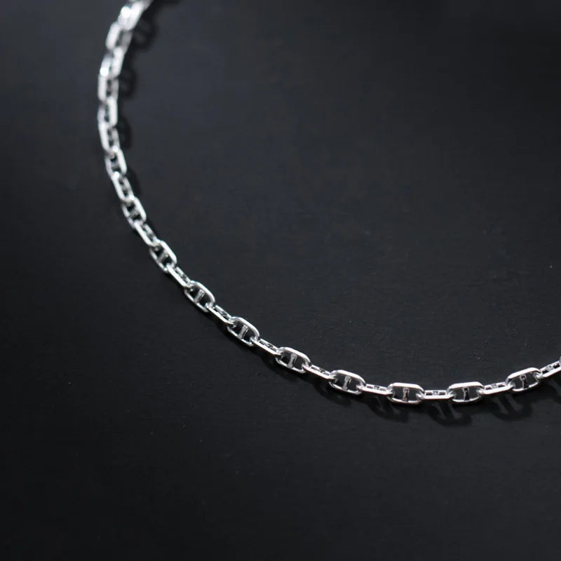 925 Sterling Silver Women's Hollow Chain Bracelet