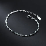 925 Sterling Silver Women's Hollow Chain Bracelet