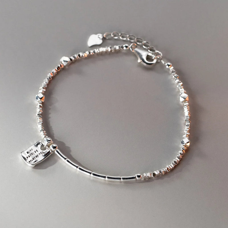 925 Sterling Silver Hexagon Bracelet For Women
