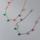 Colorful Diamond 925 Sterling Silver Women's Bracelet