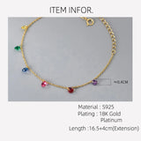 Colorful Diamond 925 Sterling Silver Women's Bracelet