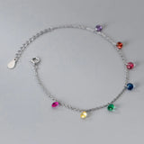Colorful Diamond 925 Sterling Silver Women's Bracelet