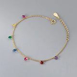 Colorful Diamond 925 Sterling Silver Women's Bracelet