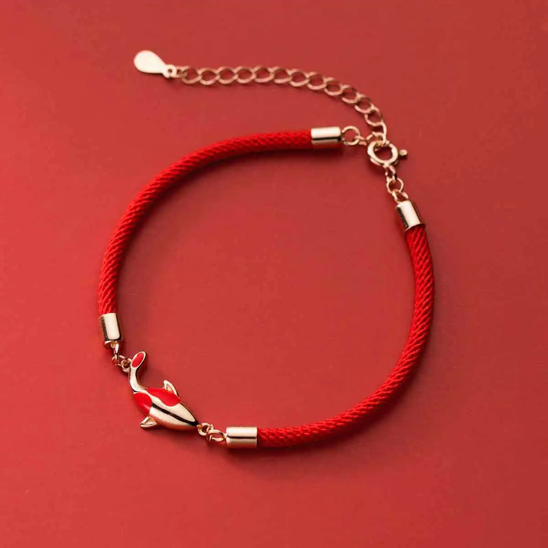 925 Sterling Silver Red Rope Bracelets for Women