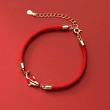 925 Sterling Silver Red Rope Bracelets for Women