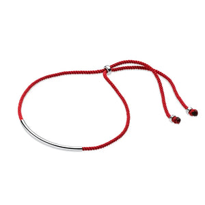 925 Silver Red Rope Bracelets Elbow Tube Thread Line String Jewelry