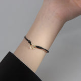 925 Silver Heart Red Rope Bracelet String Jewelry