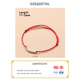 17-26cm Red Thread 925 Silver Bracelet for Women