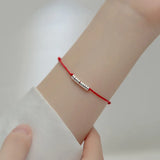 17-26cm Red Thread 925 Silver Bracelet for Women