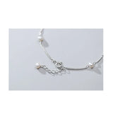 925 Sterling Silver Women's Bracelet with Pearl