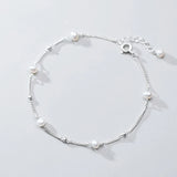 925 Sterling Silver Women's Bracelet with Pearl