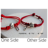 999 Silver Rope Bracelet Maitreya Buddha