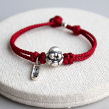999 Silver Rope Bracelet Maitreya Buddha