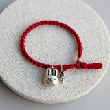 999 Pure Silver Rope Bracelets for Women Girls