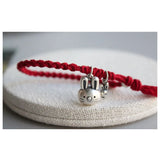 999 Pure Silver Rope Bracelets for Women Girls
