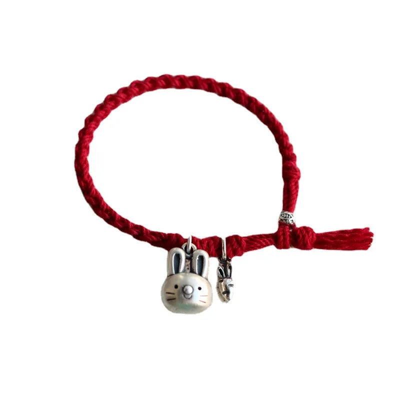999 Pure Silver Rope Bracelets for Women Girls