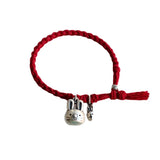 999 Pure Silver Rope Bracelets for Women Girls