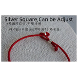 999 Pure Silver Red Thread Bracelet for Women