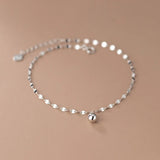 925 Silver Round Bead Bracelet for Women