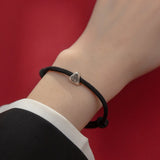 925 Silver Triangle Red Rope Bracelet Student Jewelry