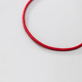 925 Silver Red Thread Bracelet Minimalist Rope Women