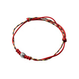 925 Silver Elephant Red Thread Bracelet for Women