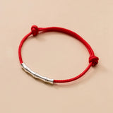925 Silver Red Thread Hand Bracelet Women