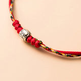 925 Silver Elephant Red Thread Bracelet for Women